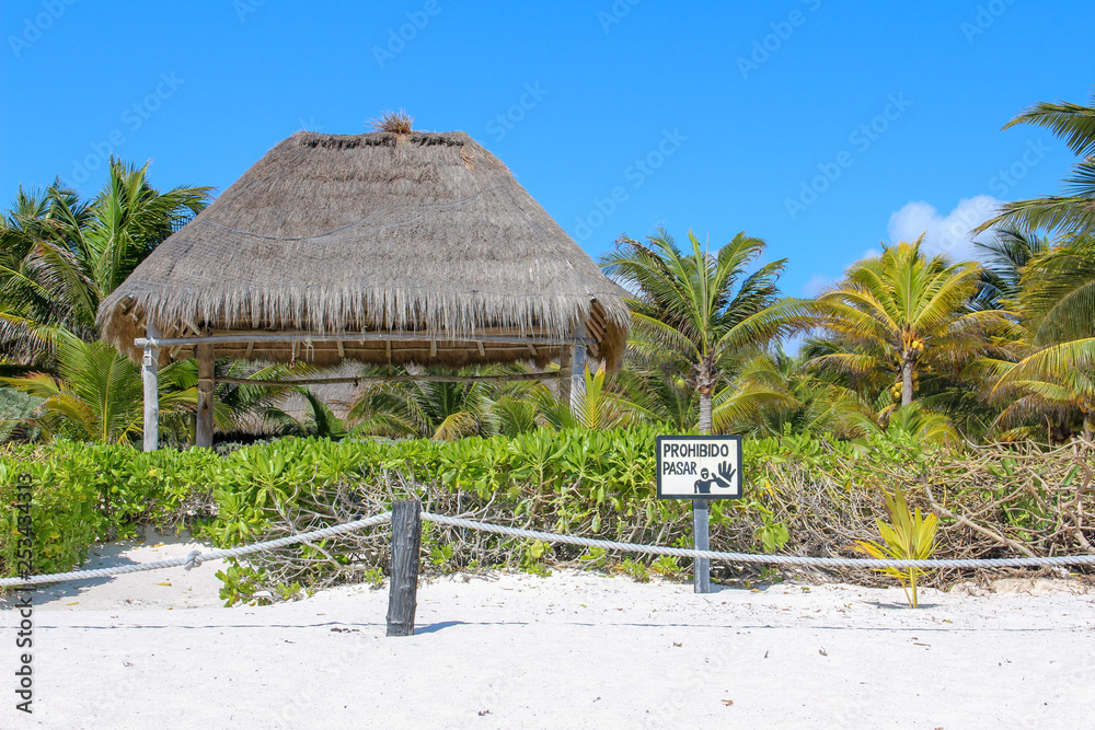 No Trespassing warning sign at the Beach No Trespassing warning sign at the Beach