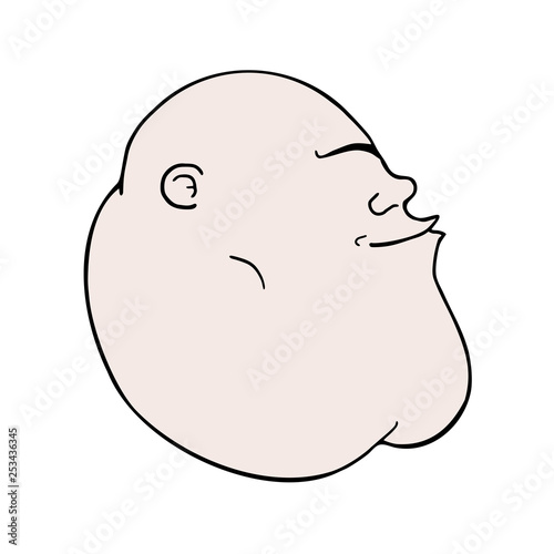 funny bald man draw