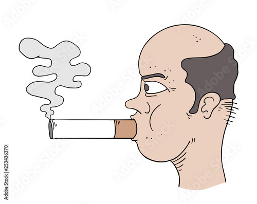 man smoking big cigar