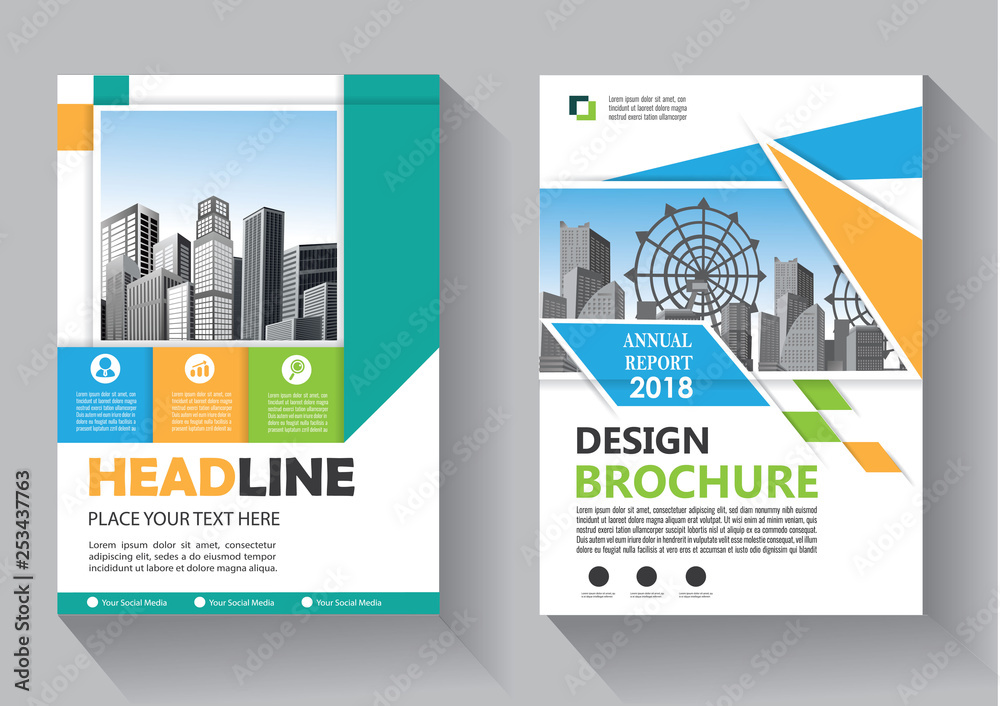 Brochure design, cover modern layout, annual report, poster, flyer in A4 with colorful triangles, geometric shapes for tech, science, market with light background Brochure design, cover modern layout, annual report, poster, flyer in A4 with colorful triangles, geometric shapes for tech, science, market with light background