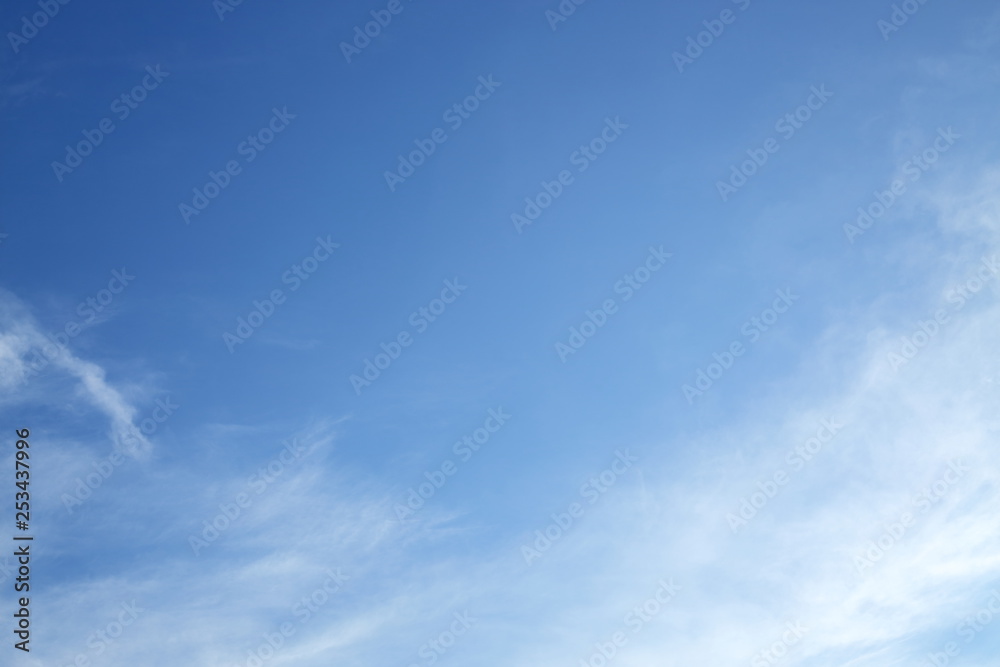 white cloud on clear blue sky background