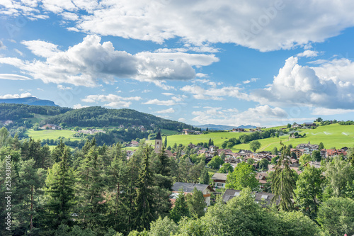 The cityscape and townscape of Seiser Alm Compatsch  Alpe Di Siusi in Italy