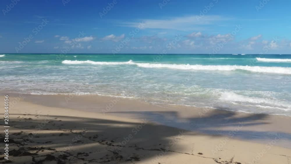 Waves in atlantic ocean on macao beach Waves in atlantic ocean on macao beach