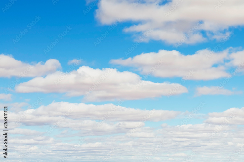 Fototapeta premium Blue sky background with clouds .