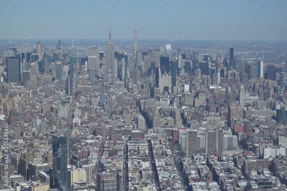 Fototapeta premium aerial view of manhattan
