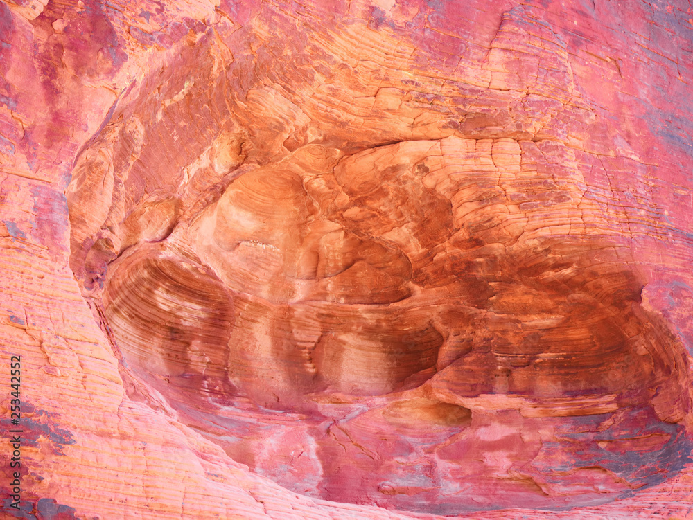 Depression in desert red rock background Depression in desert red rock background