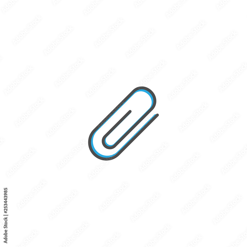 Attachment icon design. Essential icon vector illustration Attachment icon design. Essential icon vector illustration