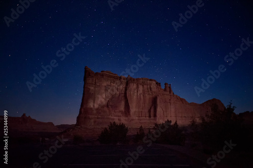 Canvas Print Tower of Babel at night;  Arches National Park;  Utah