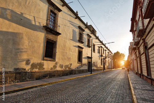 Guadalajara streets in city   s historic center  Centro Historico 