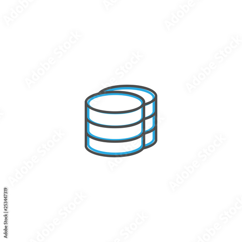 Database icon design. Essential icon vector illustration