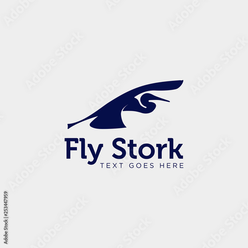 stork business logo template creative vector illustration