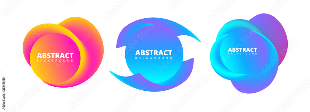 Set of abstract templates in bright spectrum colors for design. Set of abstract templates in bright spectrum colors for design.