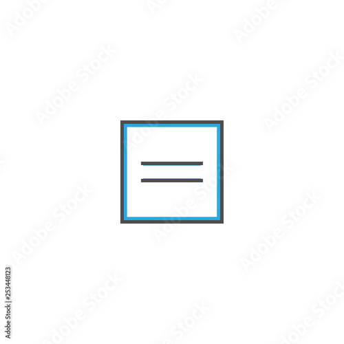 Equal icon design. Essential icon vector illustration