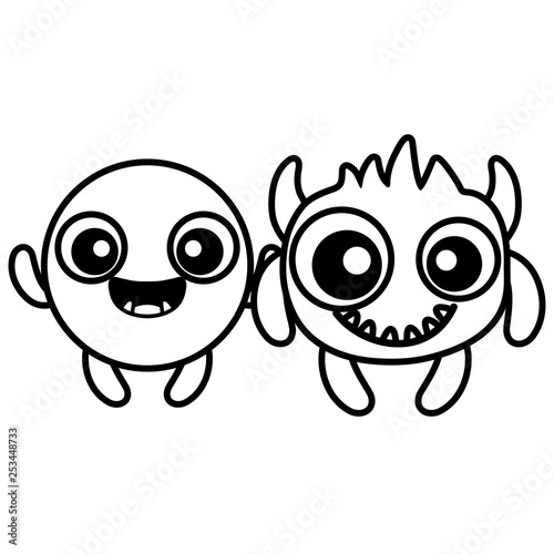 crazy monsters couple comic characters