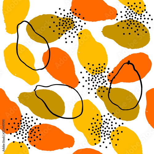 papaya seamless pattern