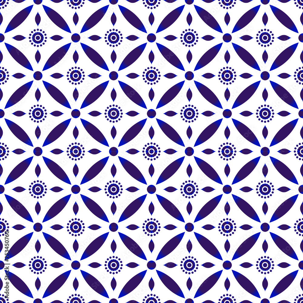 blue and white ceramic pattern