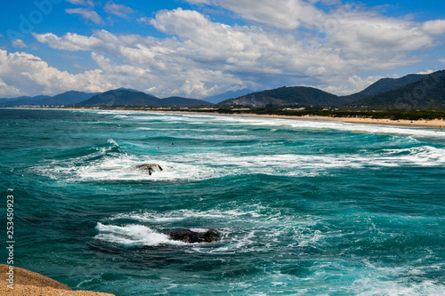 view of the sea and mountains