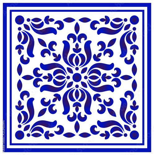 porcelain floral frame