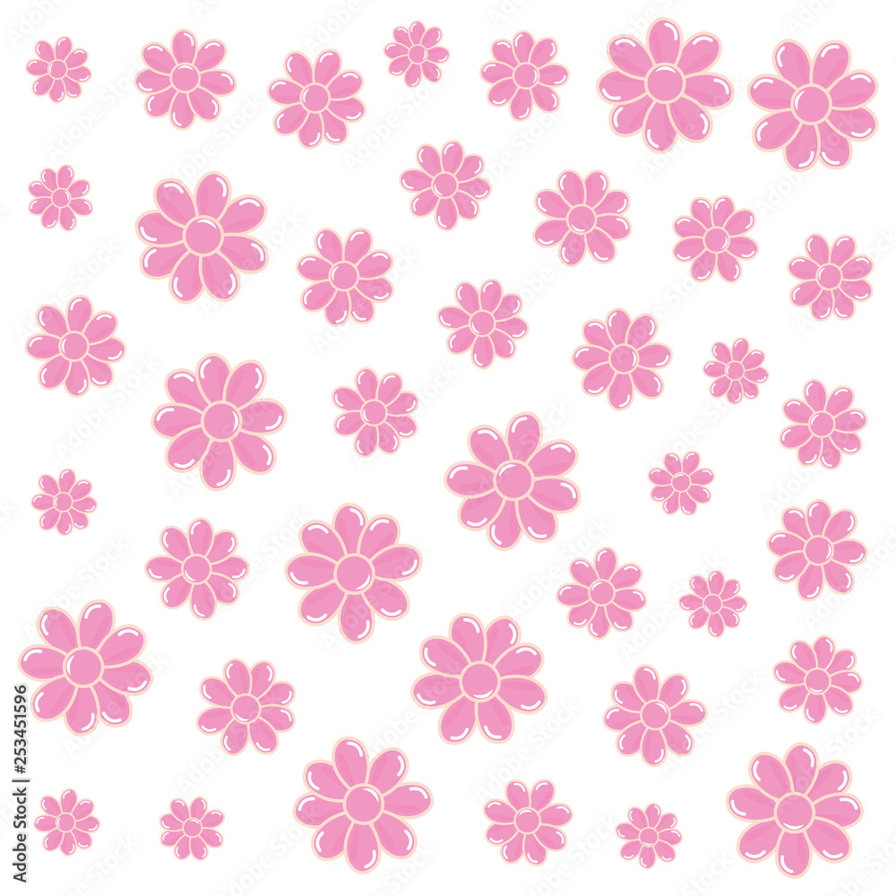 background decoration pink flowers