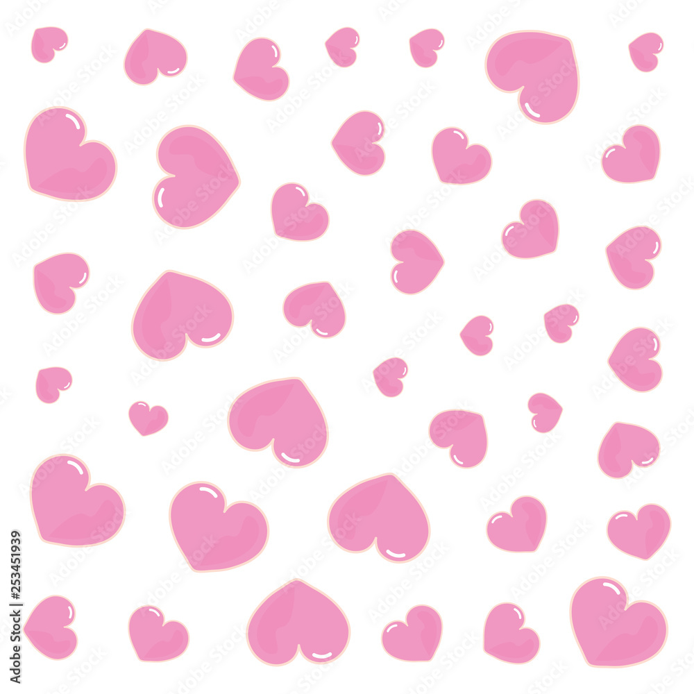 background decoration pink love hearts