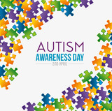 puzzles game background to autism day