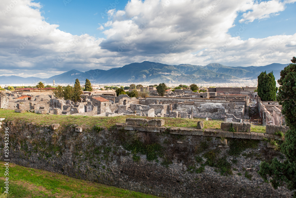 Ancient city of Pompeii Italy ruins