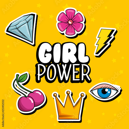 girl power message and fashion pop art