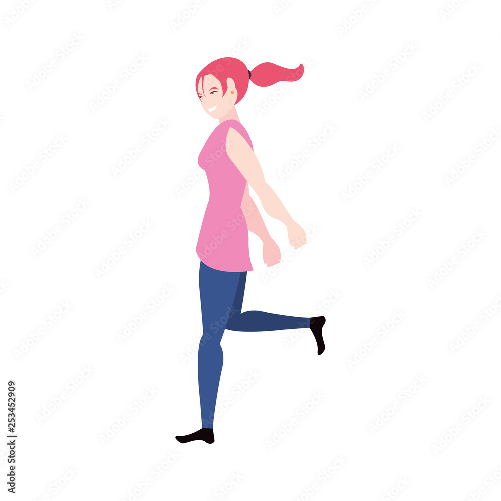 woman with pink hair portrait woman with pink hair portrait