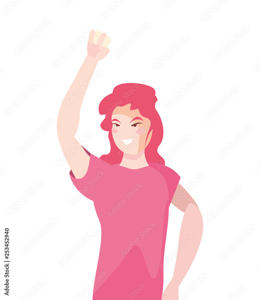 woman with pink hair portrait woman with pink hair portrait