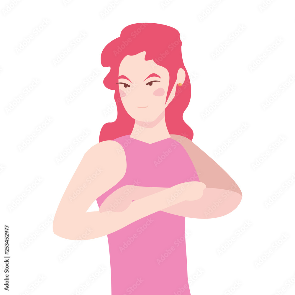 woman with pink hair portrait woman with pink hair portrait