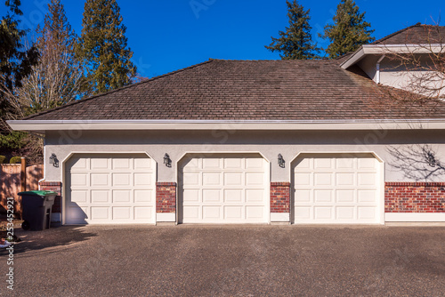 Garage door in Vancouver, Canada.