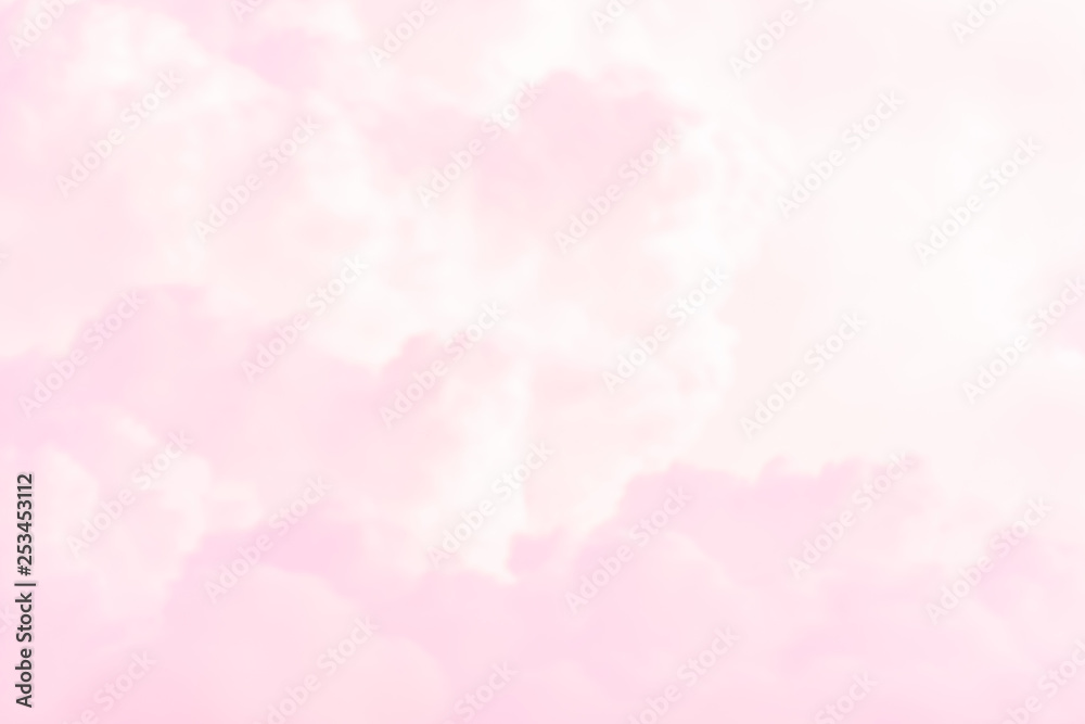 Abstract colour of clouds and sky on pink in sunshine for texture background.