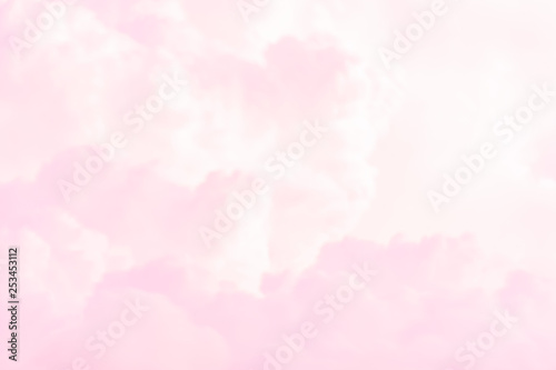 Abstract colour of clouds and sky on pink in sunshine for texture background. © NOPPHINAN
