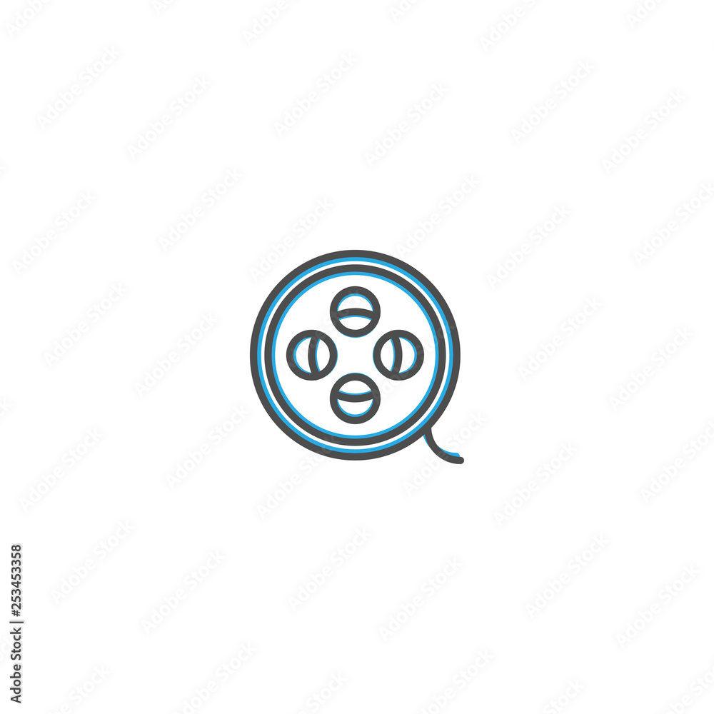 Film icon design. Essential icon vector illustration Film icon design. Essential icon vector illustration
