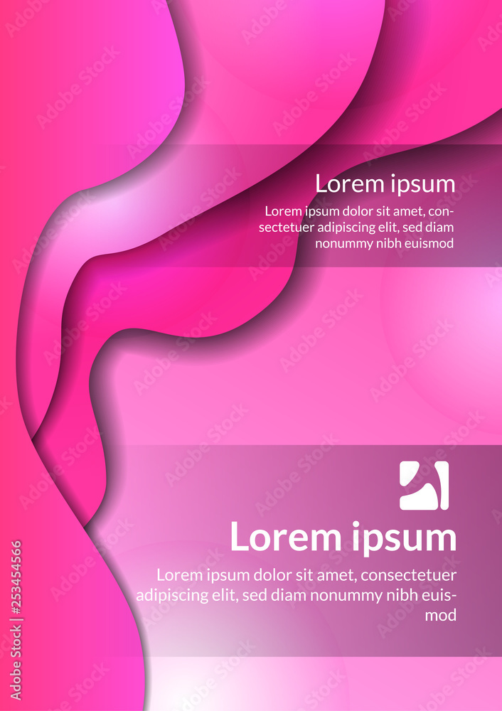 gradient modern paper background liquid paper cut out paper craft A4