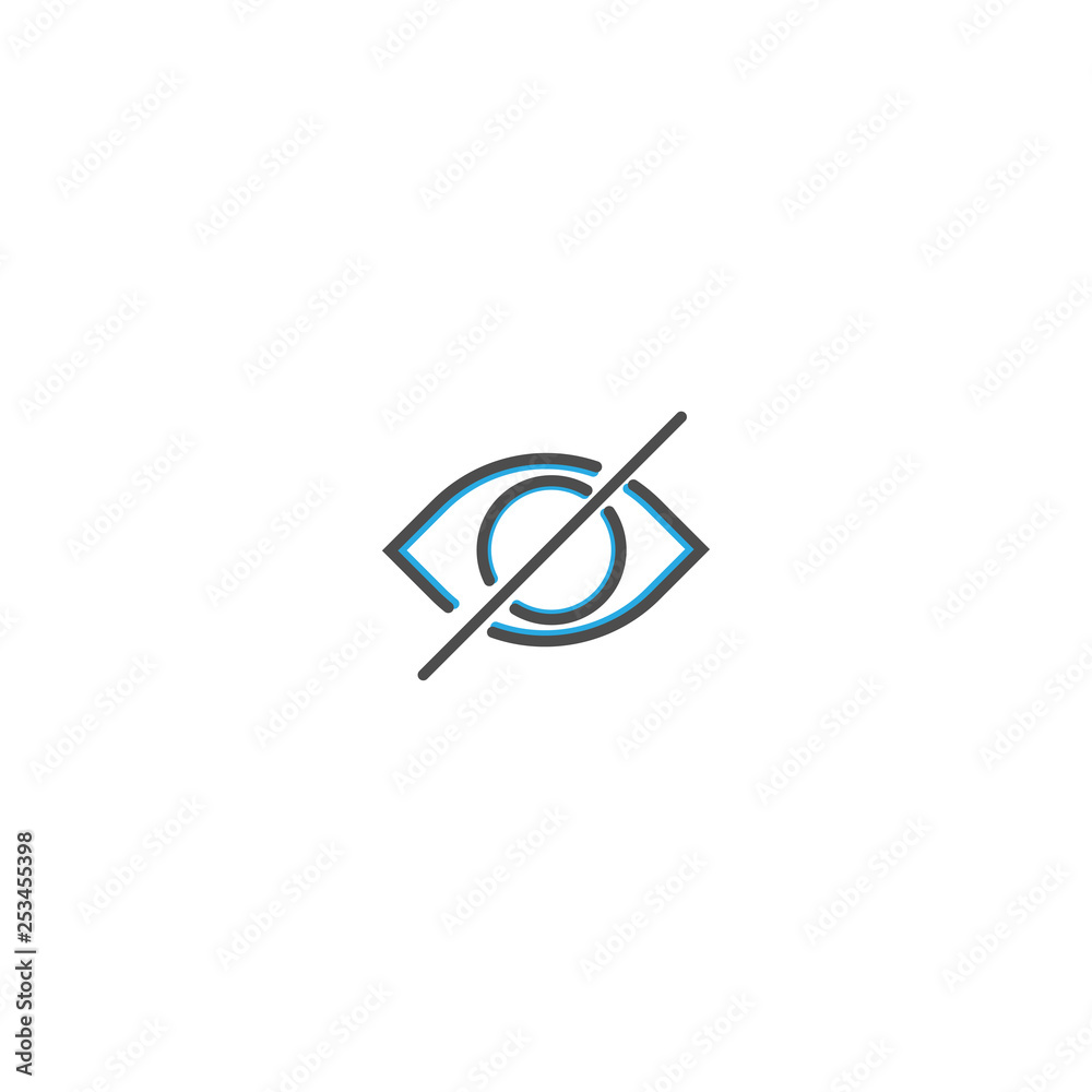 Hide icon design. Essential icon vector illustration Hide icon design. Essential icon vector illustration