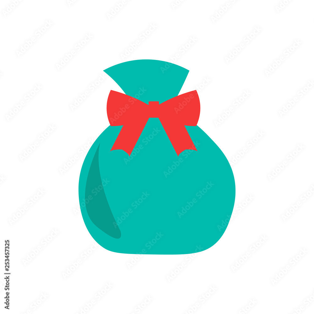 Vector. Christmas bag with gifts. Flat style Vector. Christmas bag with gifts. Flat style