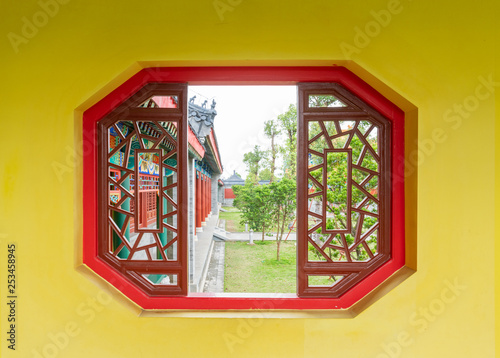Chinese flower window of Confucius Cultural city  Suixi County  Guangdong Province