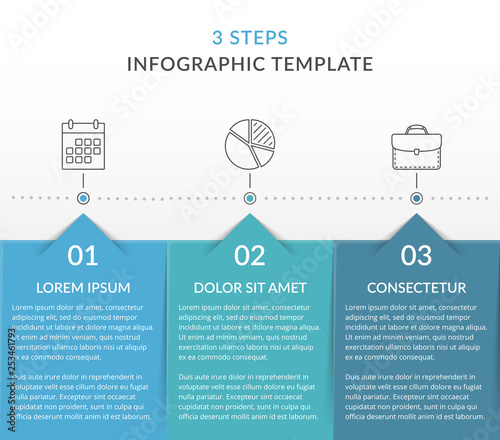 Infographic Template with 3 Steps