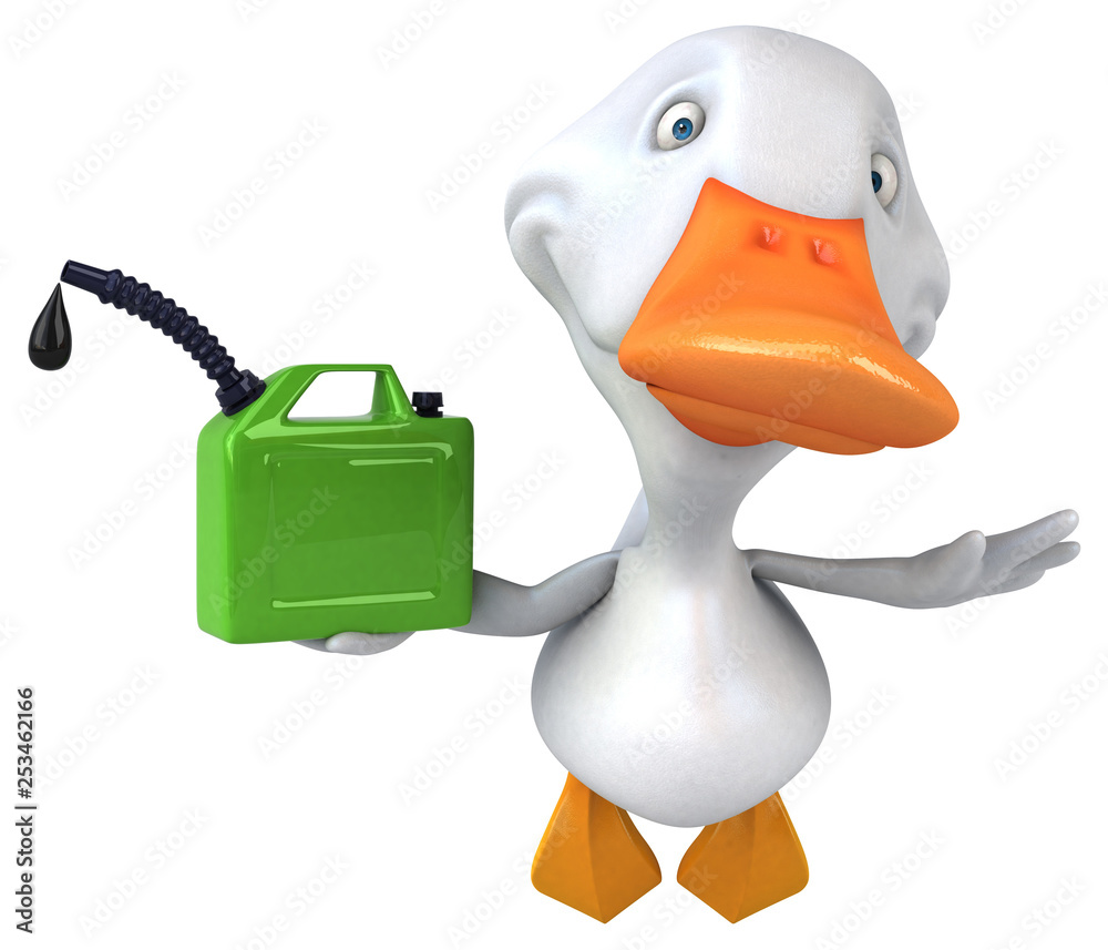 Fun duck - 3D Illustration Fun duck - 3D Illustration