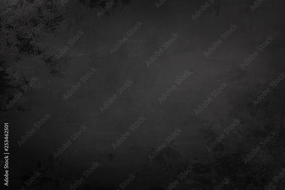 Black concrete background texture with copy space for text. Design template
