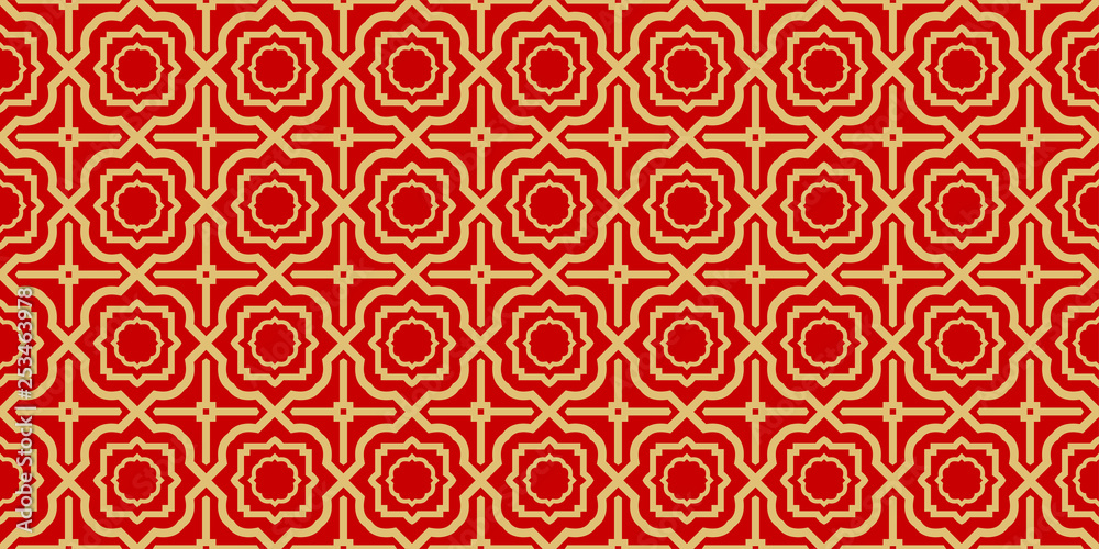 Color Seamless Lace Pattern With Abstract Geometric . Stylish Fashion Design Background For Invitation Card. Illustration. Gold red color Color Seamless Lace Pattern With Abstract Geometric . Stylish Fashion Design Background For Invitation Card. Illustration. Gold red color