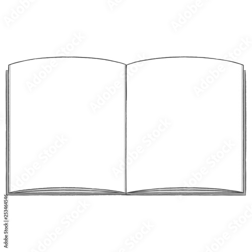 白紙のノートのイラスト。