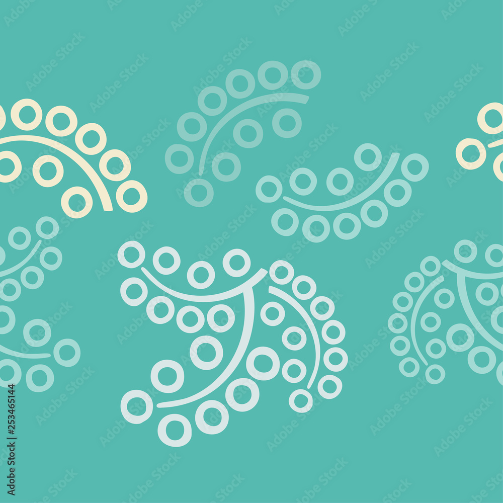 Seamless background with decorative leaves. China. Brushwork. Hand hatching. Flower mosaic. Can be used for wallpaper, textile, invitation card, wrapping, web page background.