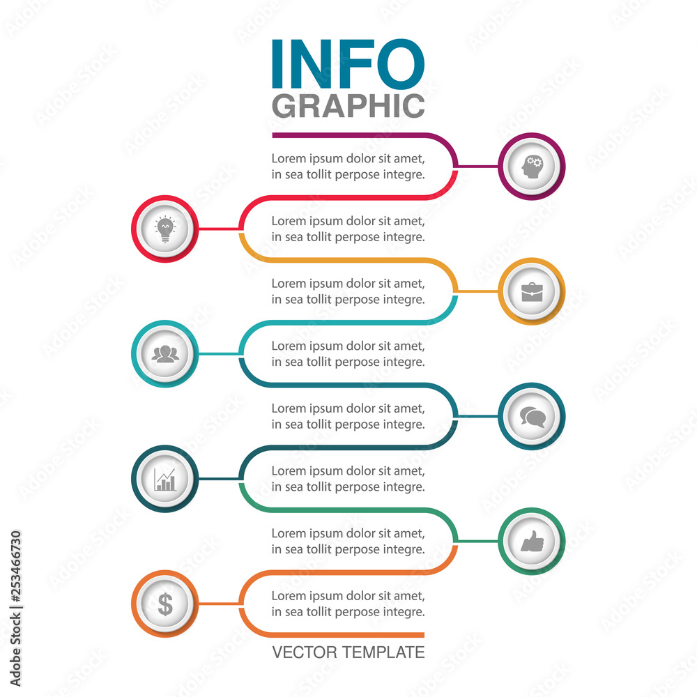 Vector infographic template for diagram, graph, presentation, chart, business concept with 8 options. Vector infographic template for diagram, graph, presentation, chart, business concept with 8 options.