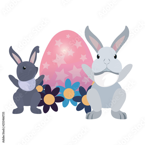rabbits egg easter