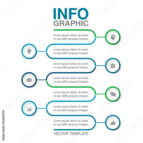 Vector infographic template for  diagram, graph, presentation, chart, business concept with 7 options.