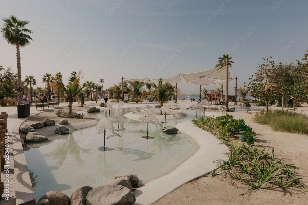 Fototapeta premium DUBAI, UAE : La Mer in Dubai, UAE, as seen on Januaru 04, 2019. It is a new beachfront district with shopping and restaurants in Jumeirah