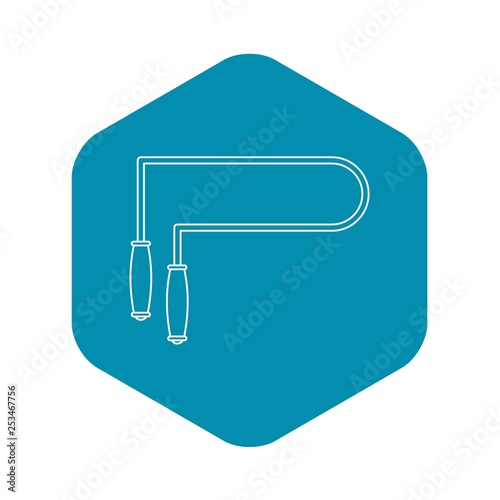 Skipping rope icon. Outline illustration of skipping rope vector icon for web