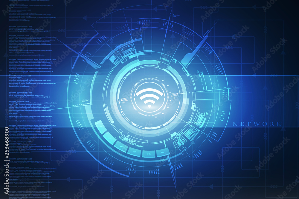 2d illustration WiFi symbol 2d illustration WiFi symbol